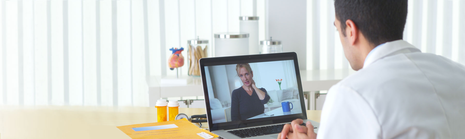 image of individual on a virtual video conference 