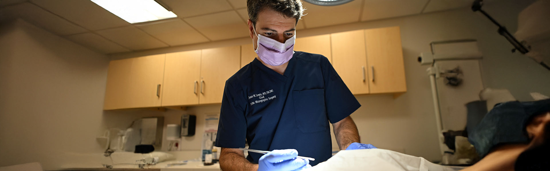 dermatologist during mohs procedure