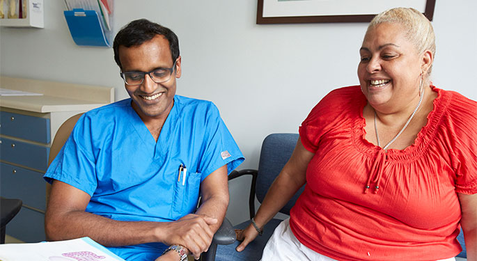 image of doctor with patient