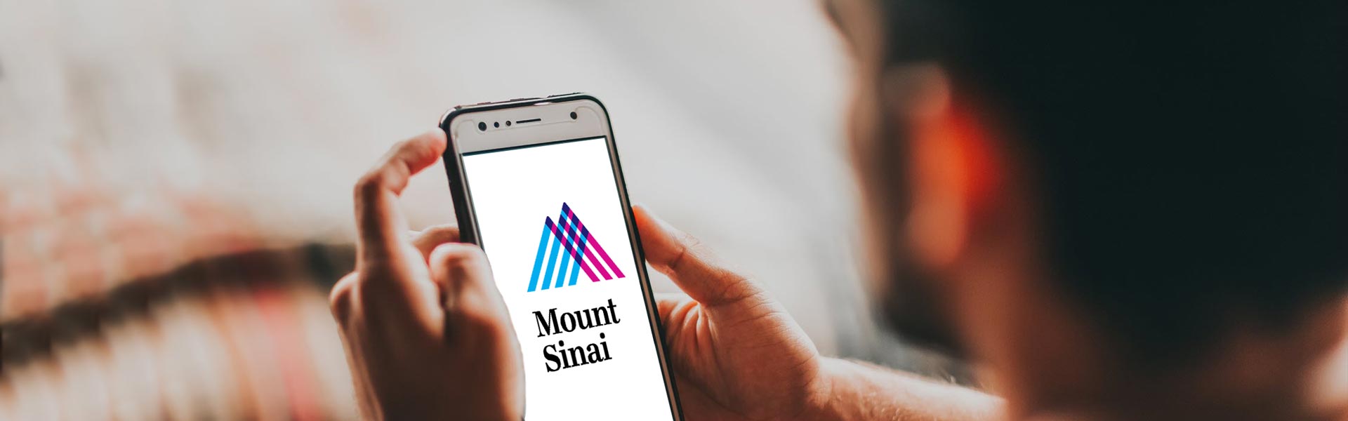 iPhone with a Mount Sinai logo