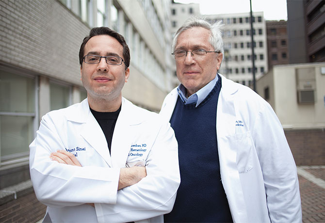 A photo of John Mascarenhas, MD, and Ronald Hoffman, MD