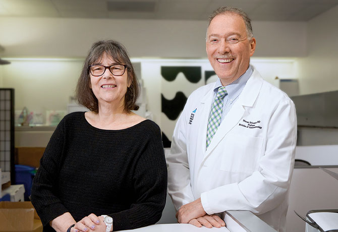 A photo of Lina H. Jandorf and Steven H. Itzkowitz, MD