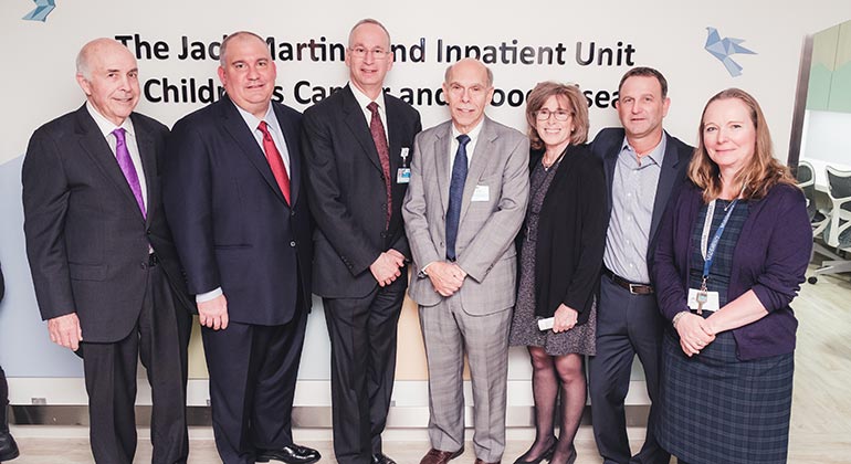 Photo from the The Jack Martin Fund Inpatient Unit for Children’s Cancer and Blood Disease and ribbon cutting 