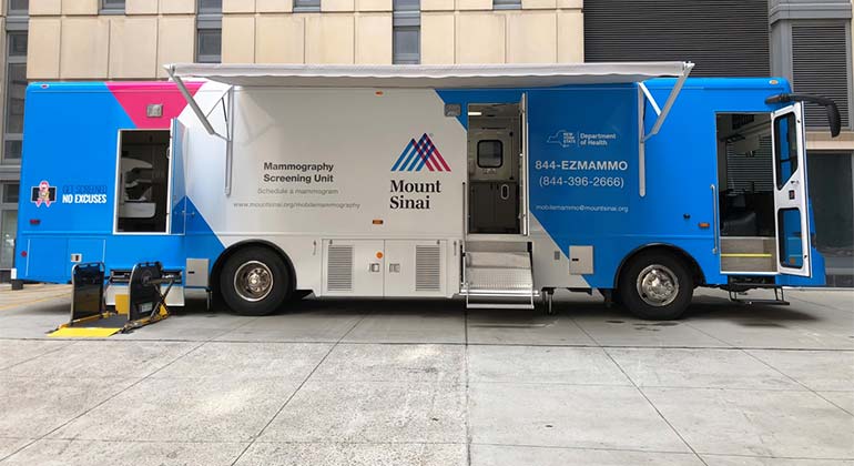 Image of The Mount Sinai Mobile Mammography Program Van