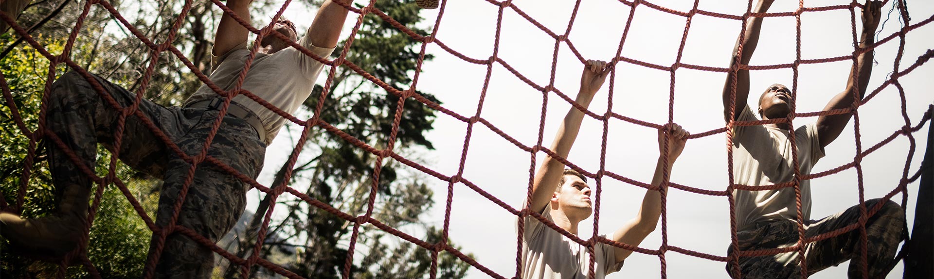 Marines doing obstacle course