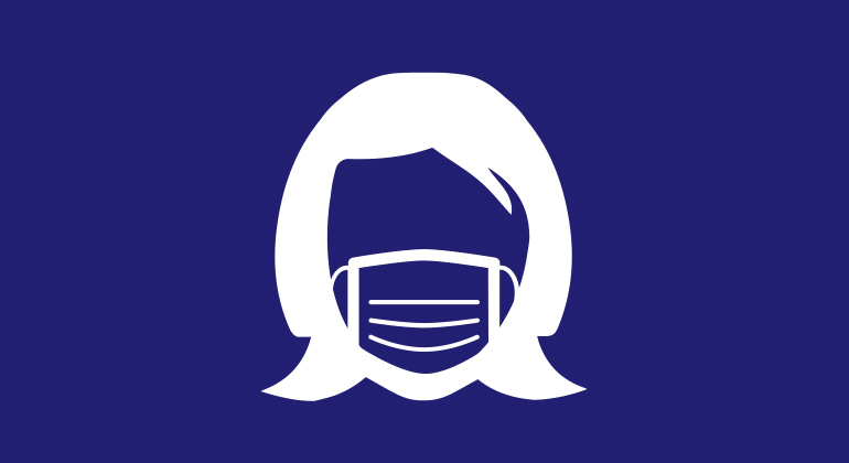 icon of woman with mask