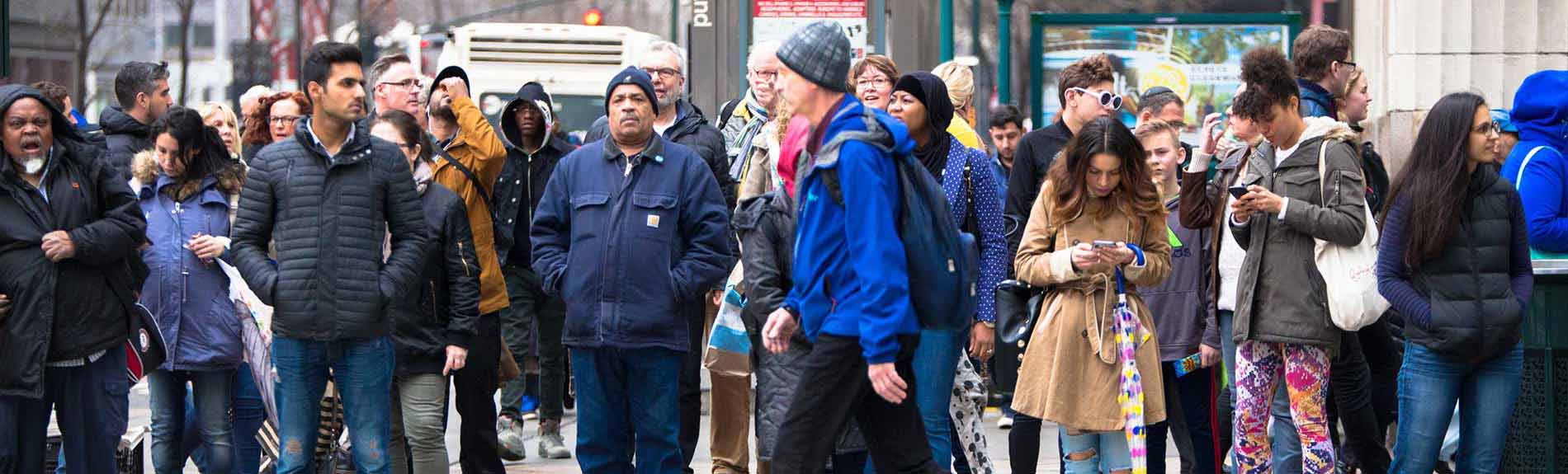 Crowd of New Yorkers