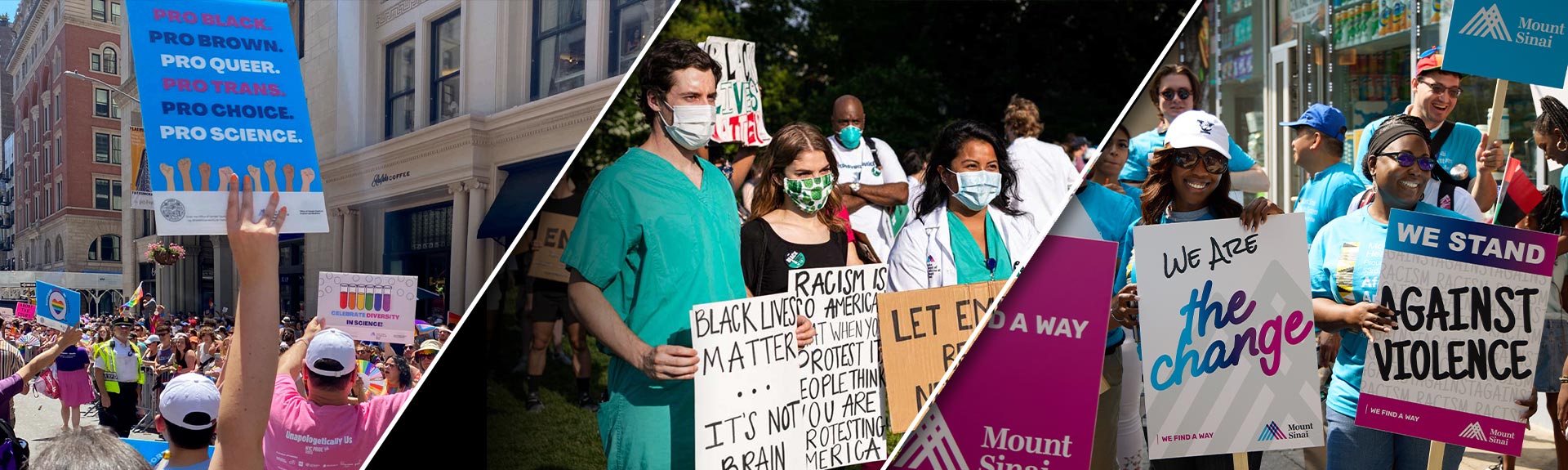 images of medical professionals protesting