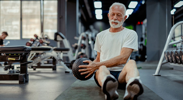 Image of man doing exercise