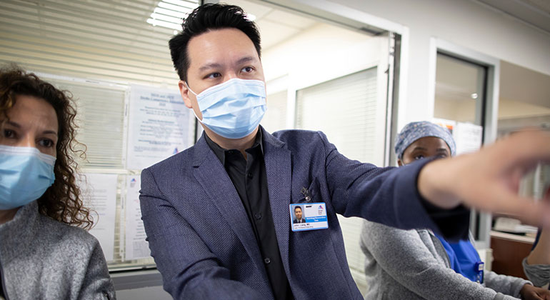 Man wearing a mask