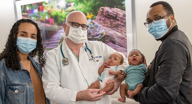 image of Garcia family and doctor