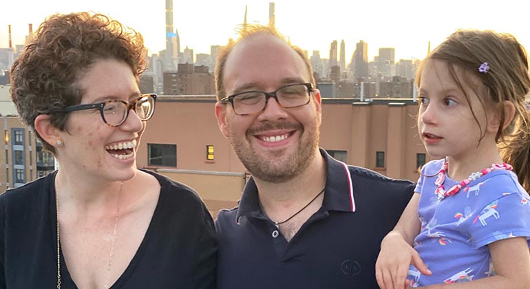 image of Katie Adler and family