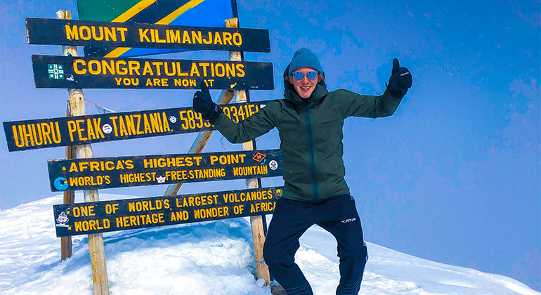 image of Viktor Frisk on Mount Kilimanjaro