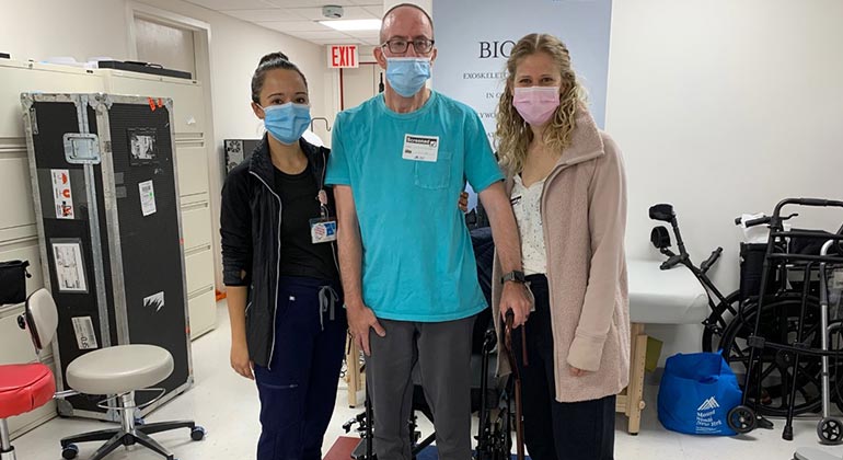 image of Jonathan Mender and medical staff