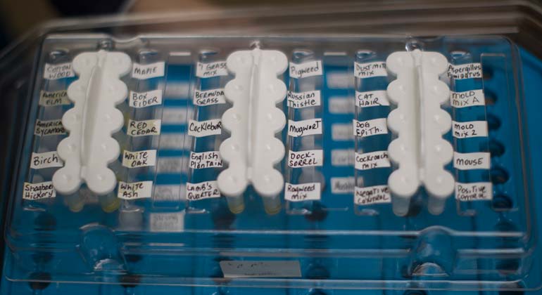 Test tubes in a lab