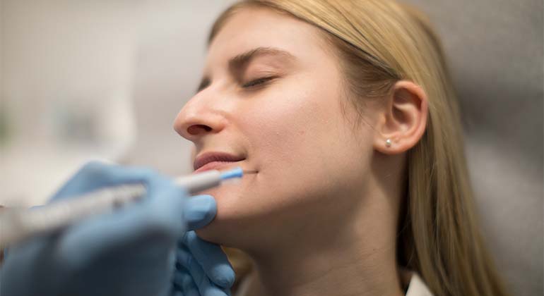 Image of patient getting an injection