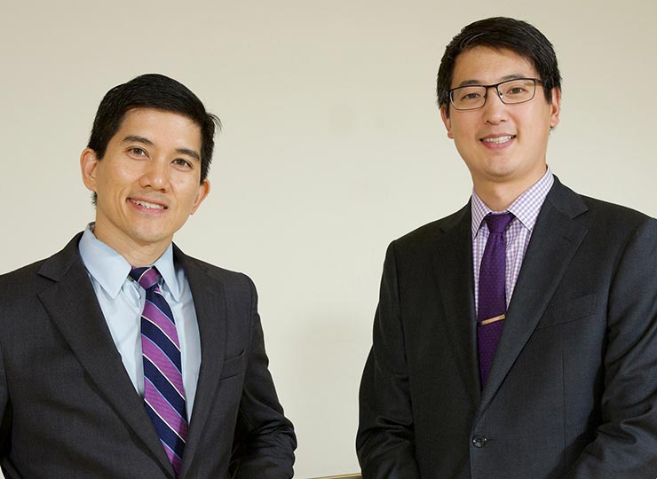 Photo of image of Dr. Gregory Tsai and Dr. Fred Lin 