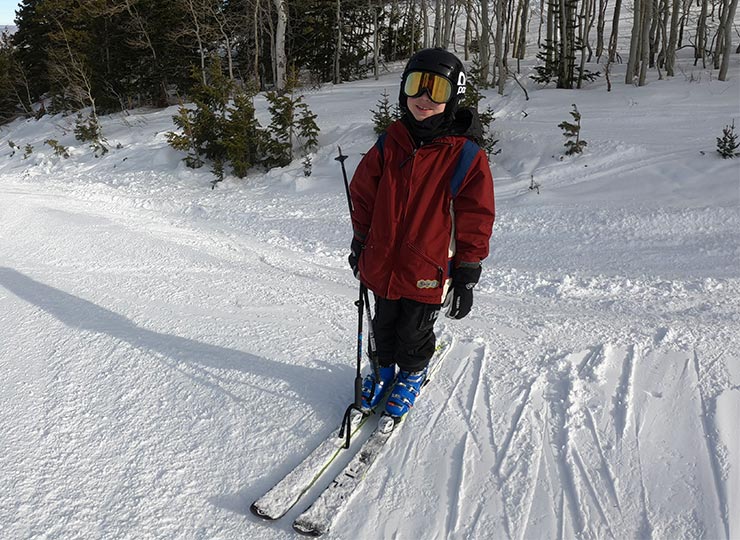 Photo of Barrett skiing