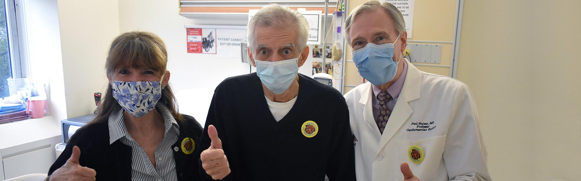Ron Trotta and Dr. Stelzer with patient Ellie