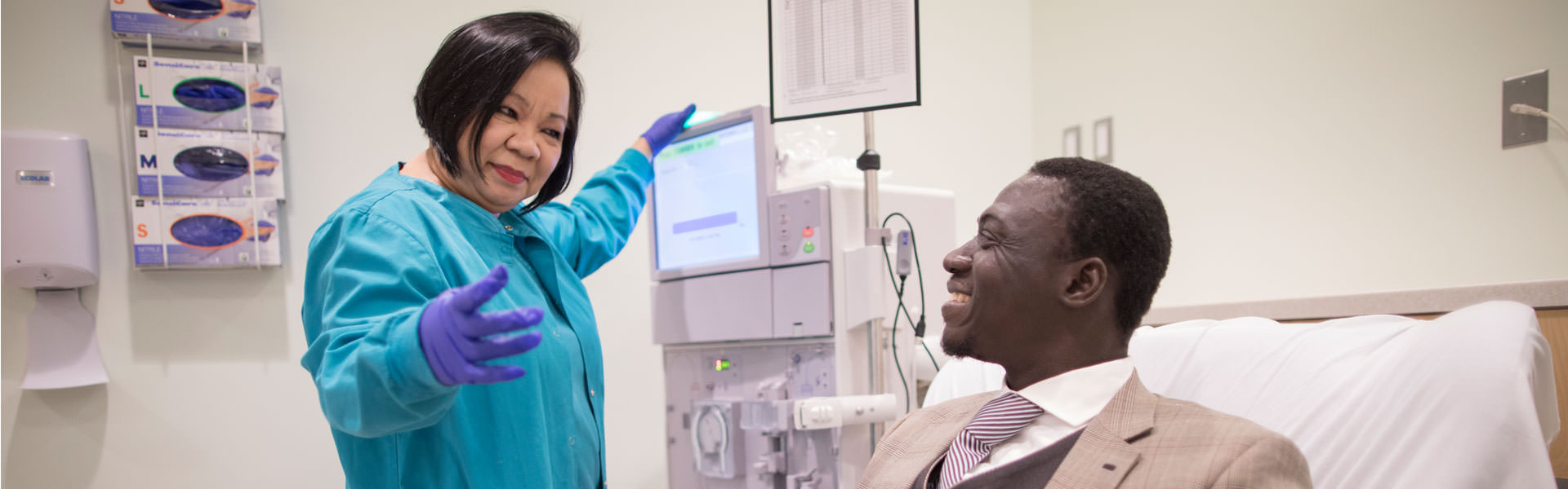 Doctor with patient