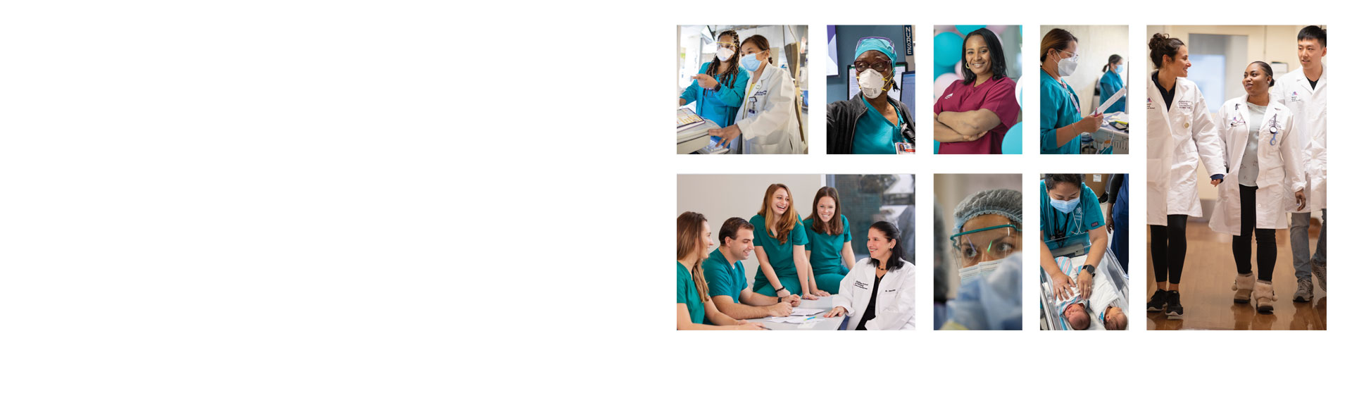 thumbnails of different medical professional in nursing
