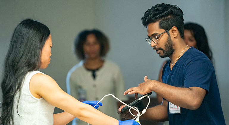 Image of doctor with patient