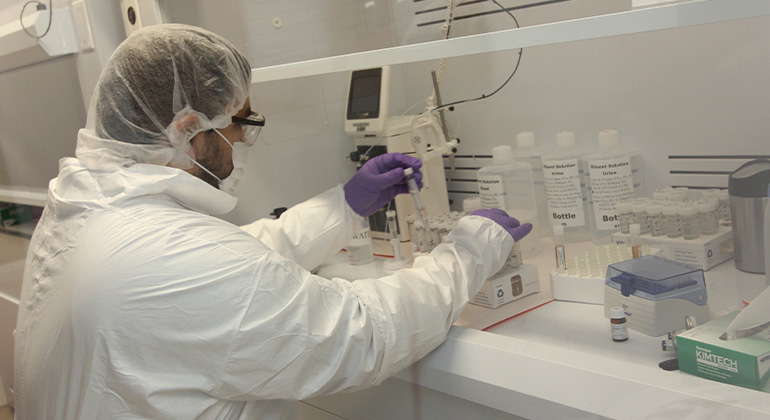 Doctor in lab