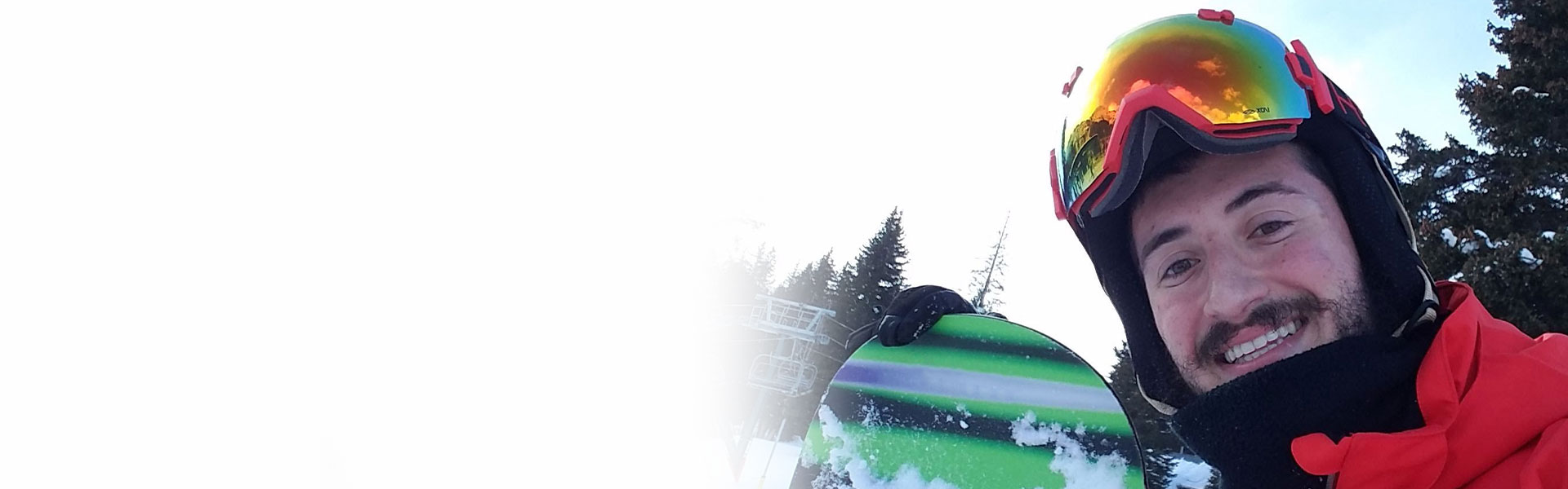 Levi Goldfarb skiing