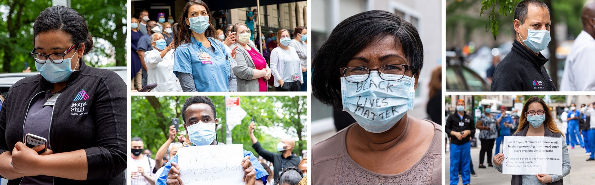 Image of nurses in protests