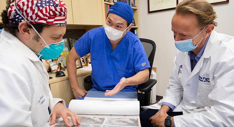 Doctors wearing masks