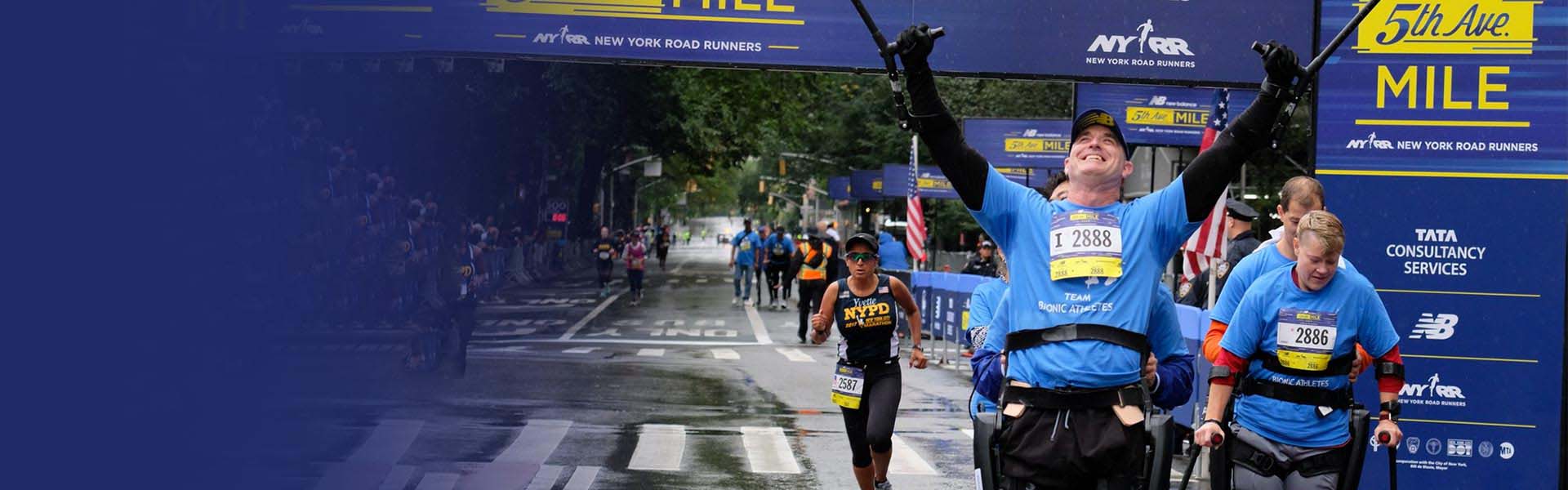 Image of runners at finish line