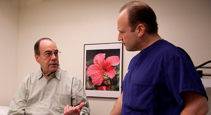 Dr. Grafstein with patient