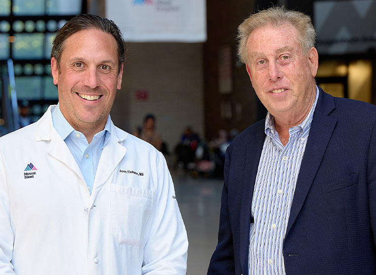 Photo of Aaron Fischman, MD with patient Norman Solomon