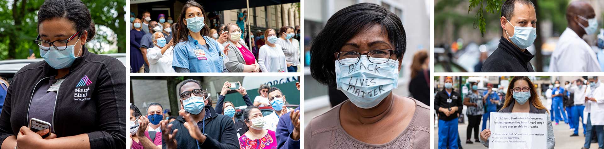 Image of nurses during protests