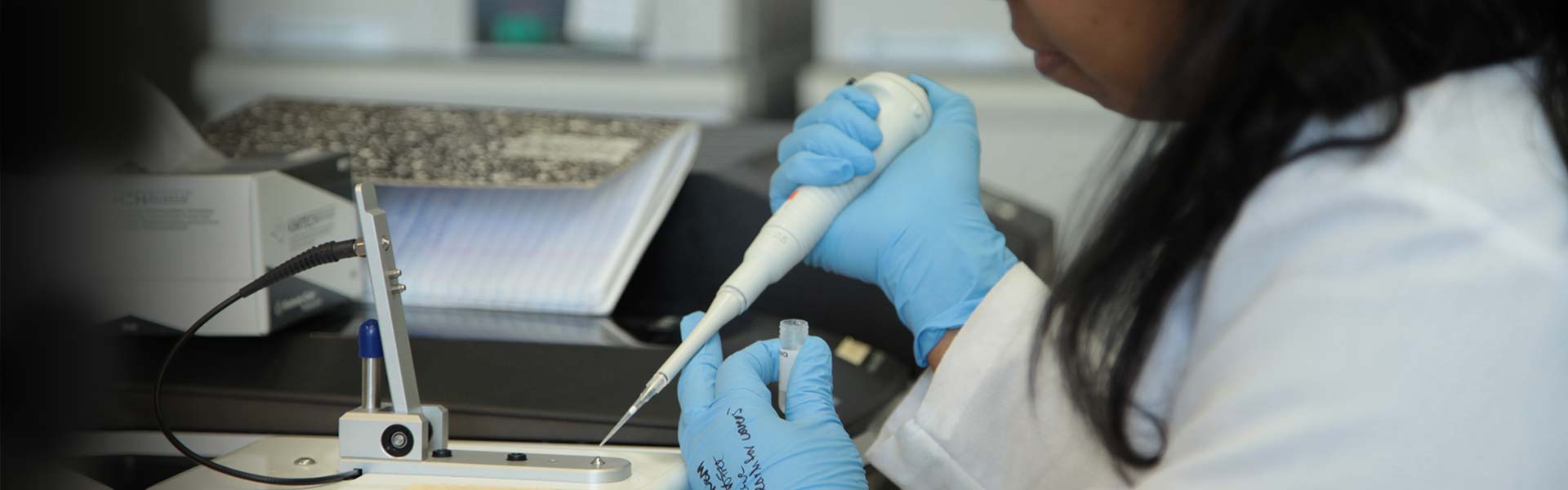 Image of researcher in lab