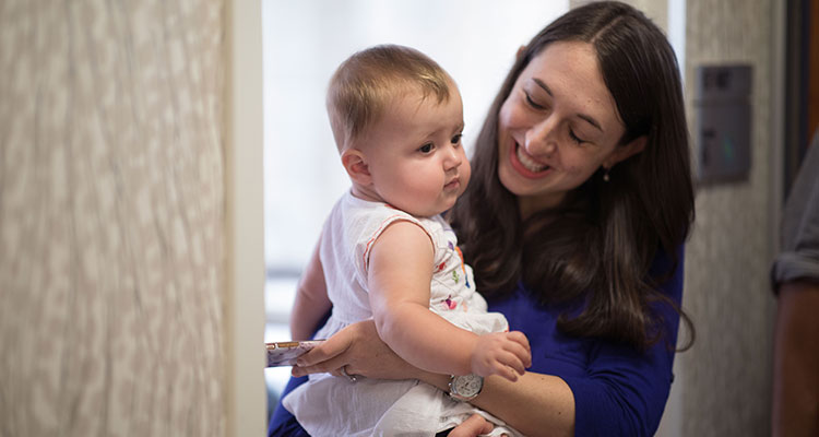 Image of mother holding baby