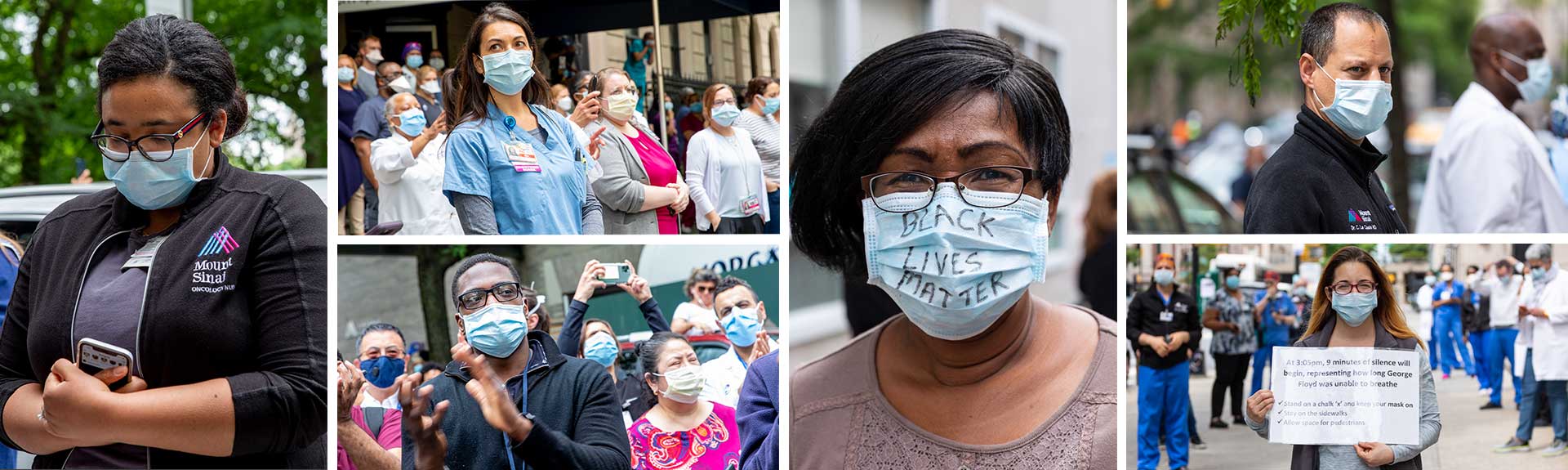 Image of nurses in protests