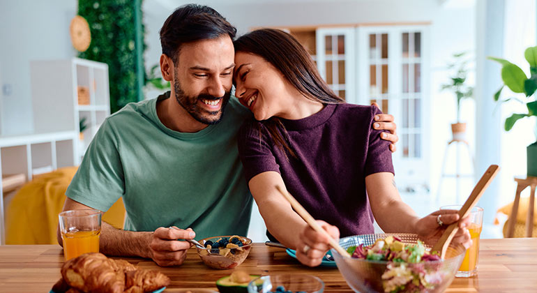 Image of couple hugging