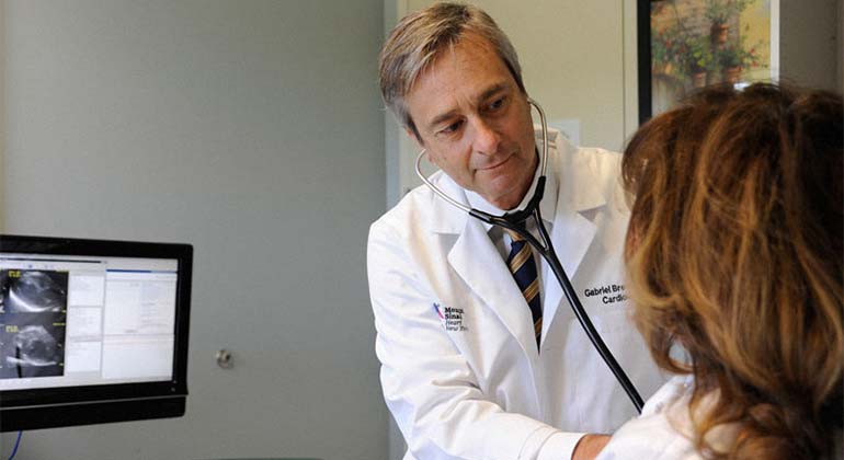 Doctor with patient