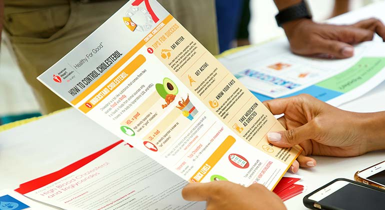 of tip sheet for controlling cholesterol