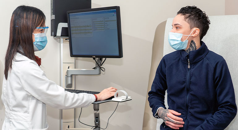 image of doctor and patient