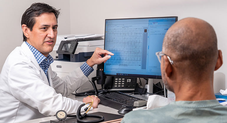 Image of doctor with patient