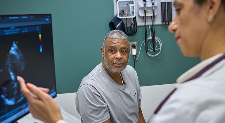 Image of doctor with patient