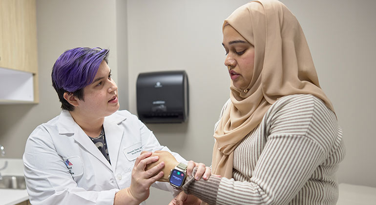 Image of doctor with patient