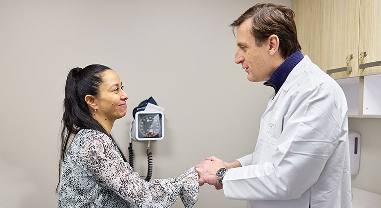 Image of doctor with patient