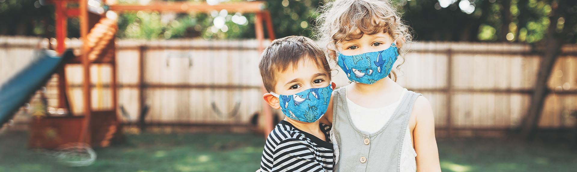 children in masks