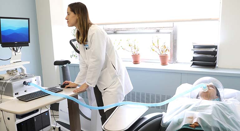 Image of doctor looking at computer screen