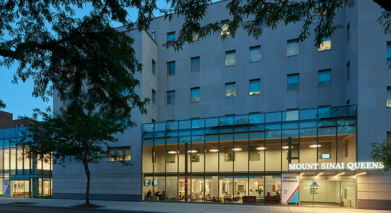 Hospital at dusk