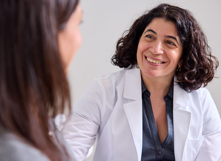 Photo of doctor talking patient