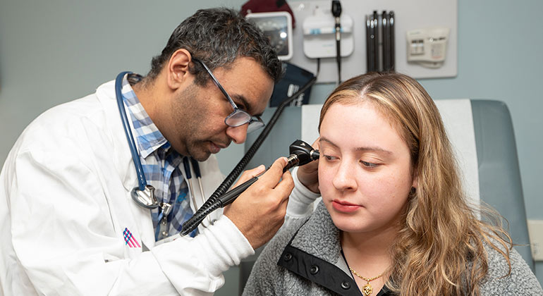 Image of doctor with patient